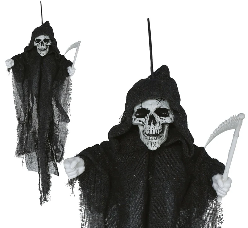 Halloween Puppe Skelett mit Sense