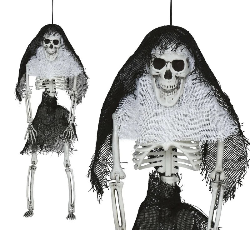 Halloween Skelett mit Kapuze 45cm