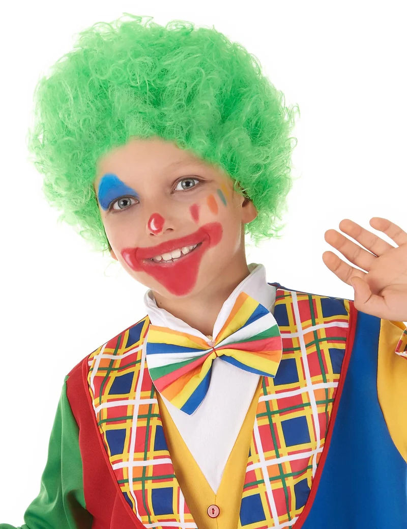 Grüne Perücke Clown für Kinder