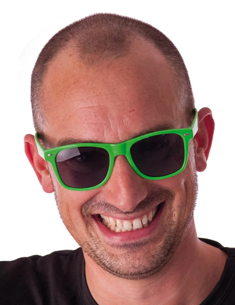 Neongrüne Sonnenbrille für Erwachsene