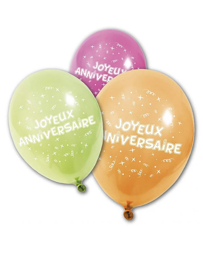 8 Alles Gute zum Geburtstag Luftballons 25 cm