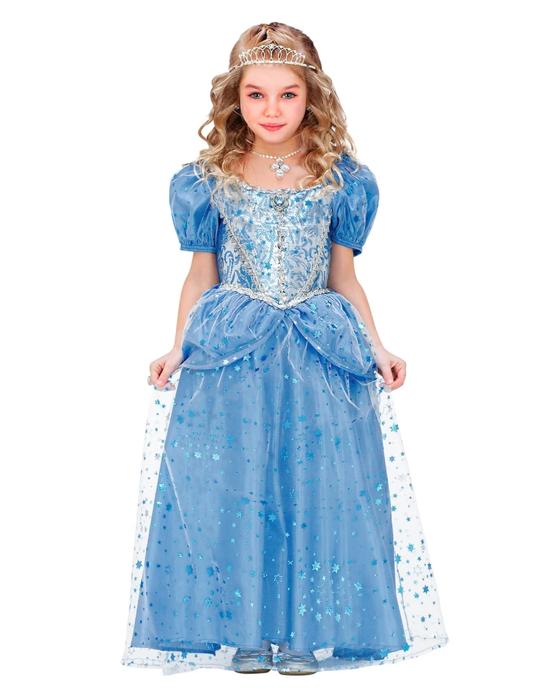 Blaue Schneeprinzessin Kinderkostüm