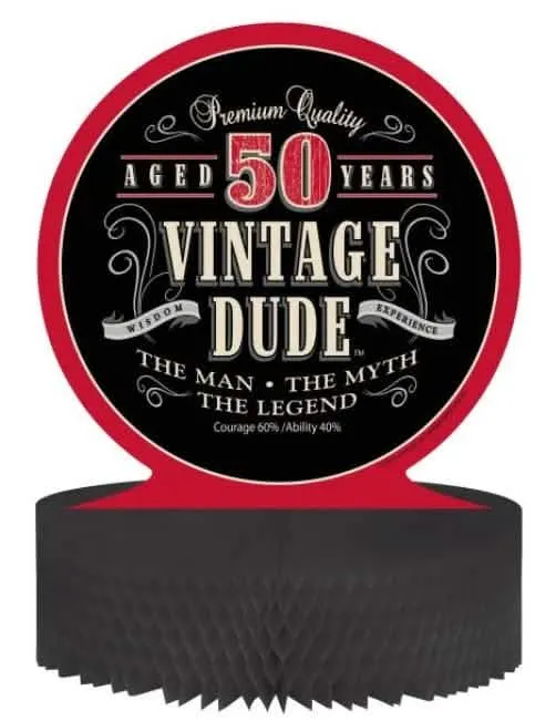 Tischaufsteller - Vintage 50. Geburtstag