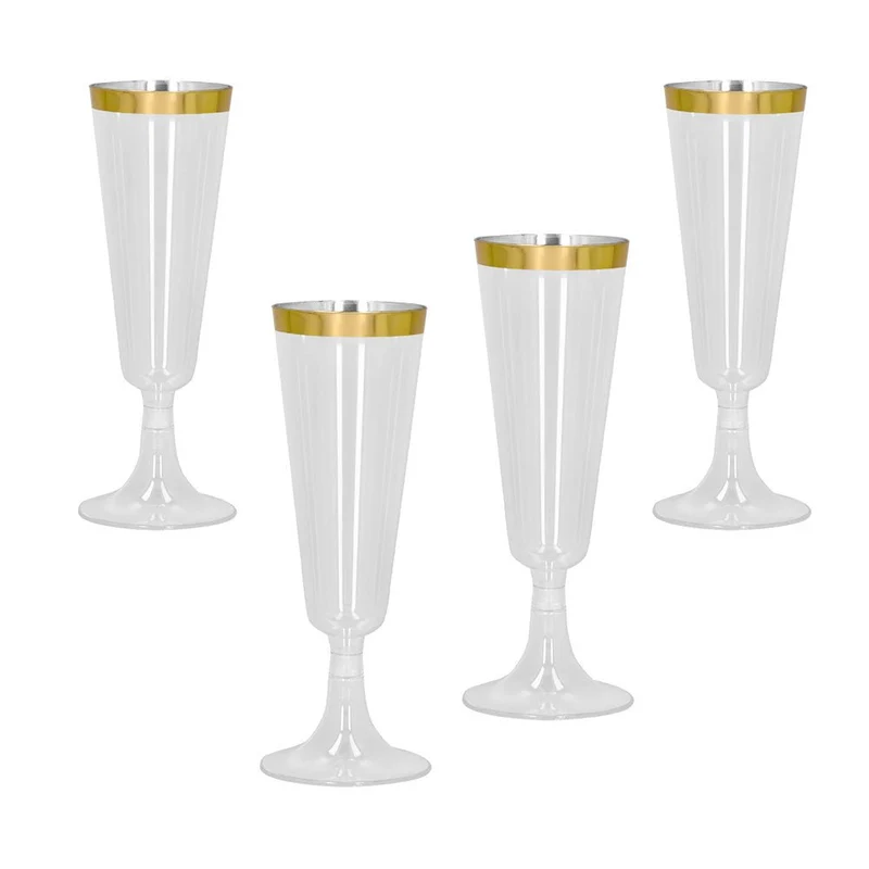 Goldene Champagnergläser 4 Stück