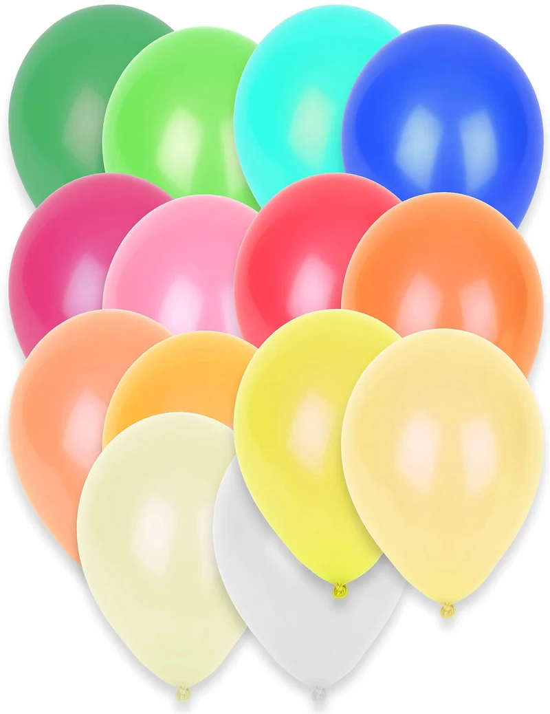 50 bunte Luftballons 14 Farben Latex biologisch abbaubar