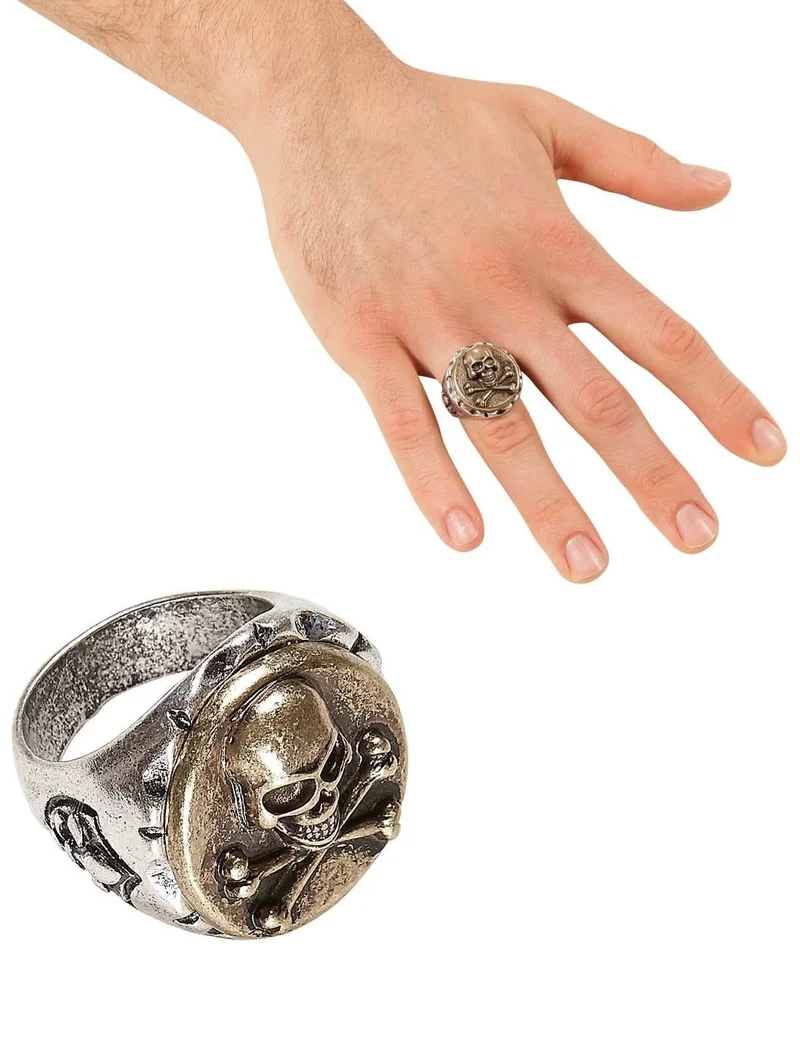 Pirat Totenkopf-Ring für Erwachsene