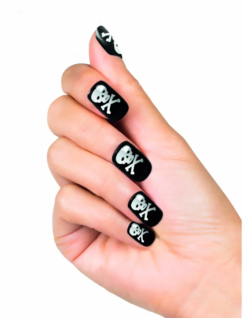 Künstliche Totenkopf-Nägel für Damen