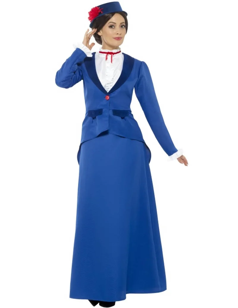 Damen Kindermädchen Kostüm