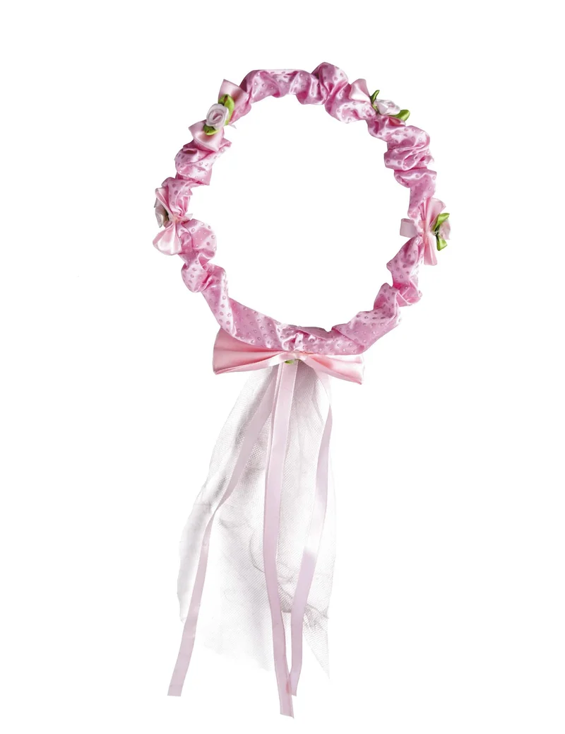 Blüten-Krone rosa mit Band für Mädchen