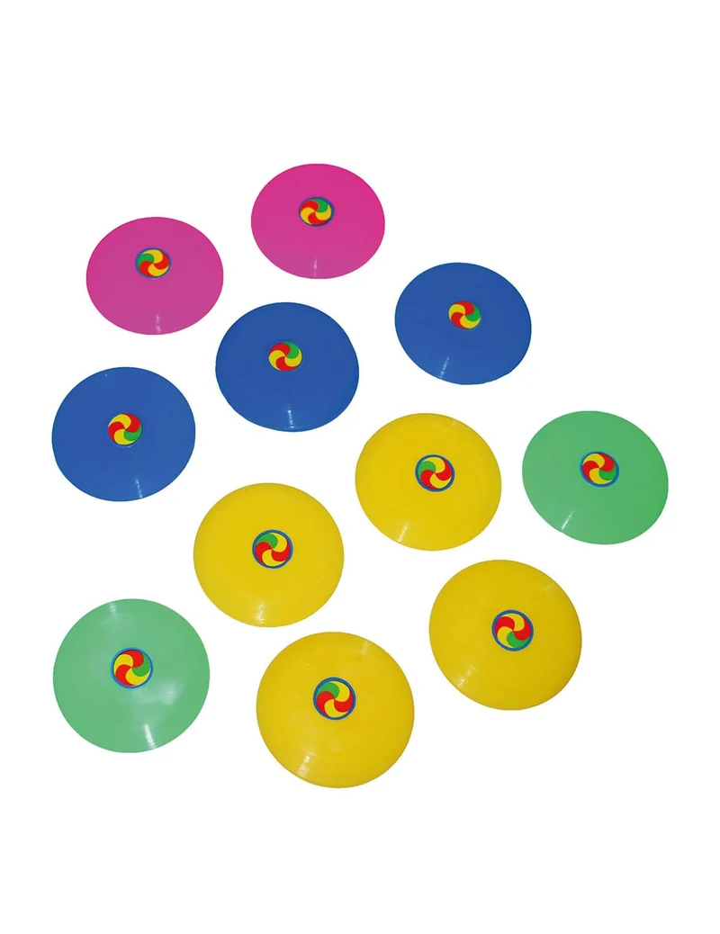 12 bunte Mini-Frisbees 7 cm