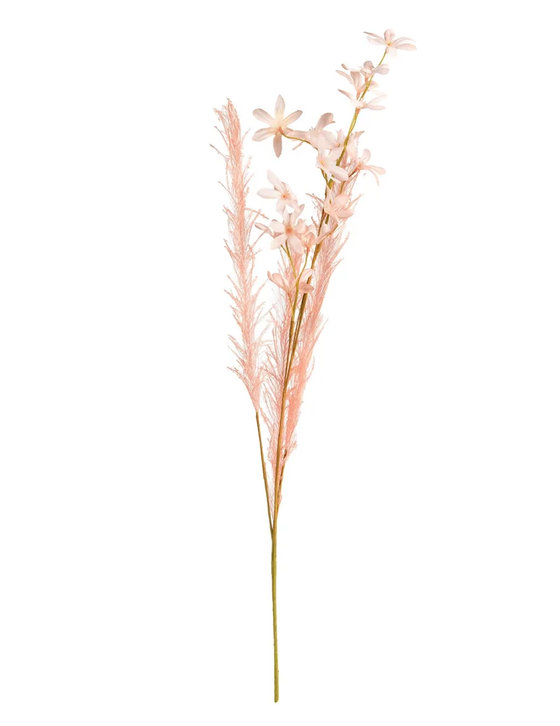 Künstliche Jasminblüten, Pastellrosa, auf Stiel, 68 cm
