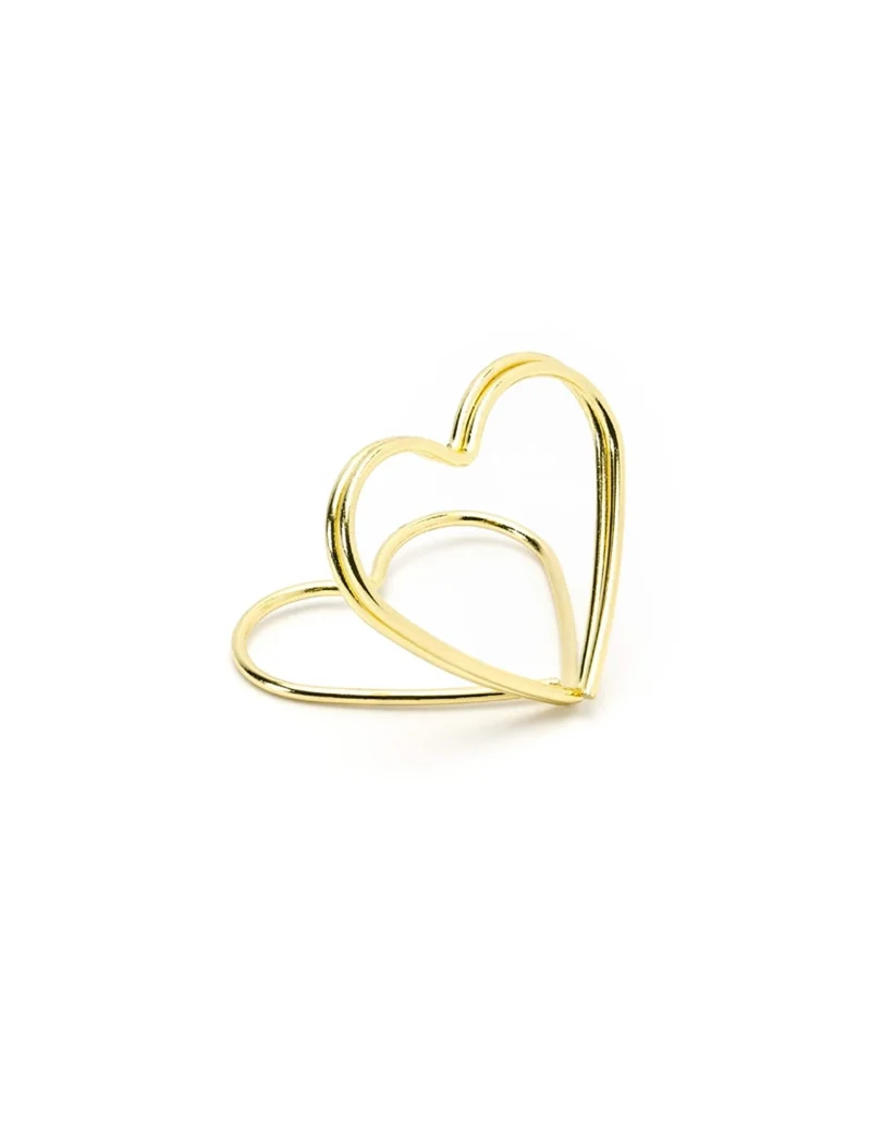 10 goldene Herz-Platzkarten 2,5 cm für Hochzeit