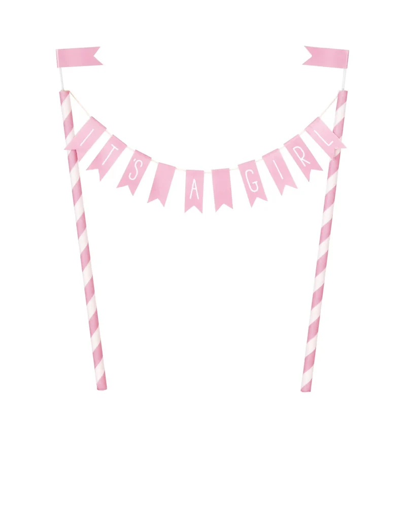 Cake Topper It's a Girl Rosa 25 cm x 22,5 cm Babyparty