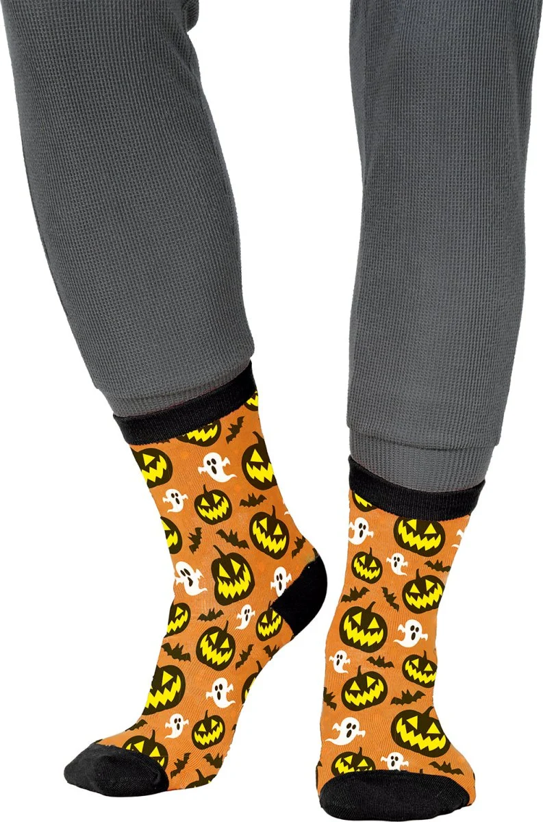 Halloween Socken Kürbis und Gespenster
