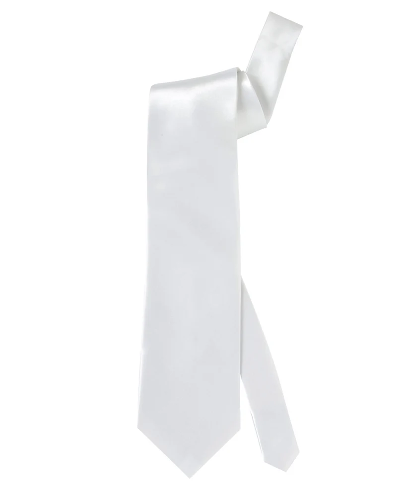 Weiße Krawatte aus Satin