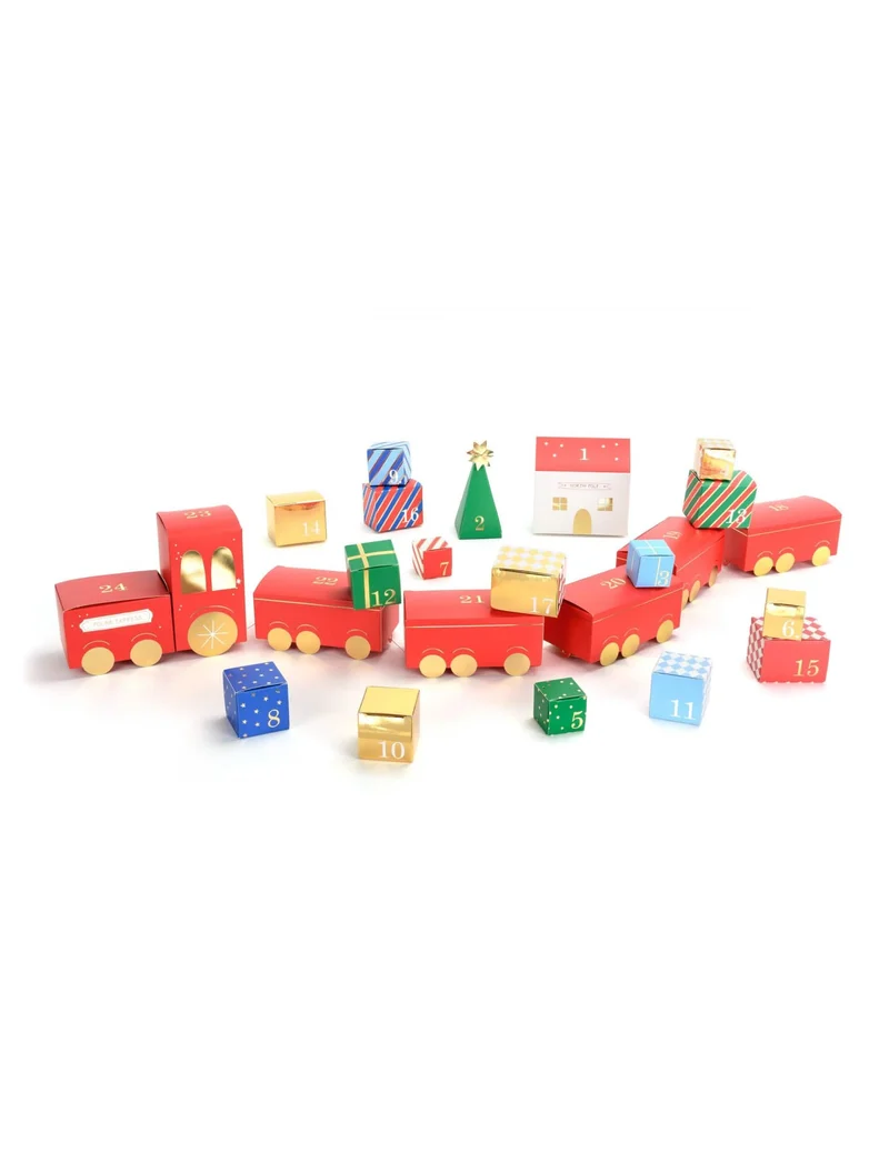 DIY Adventskalender-Zug-Kit mit 24 Boxen