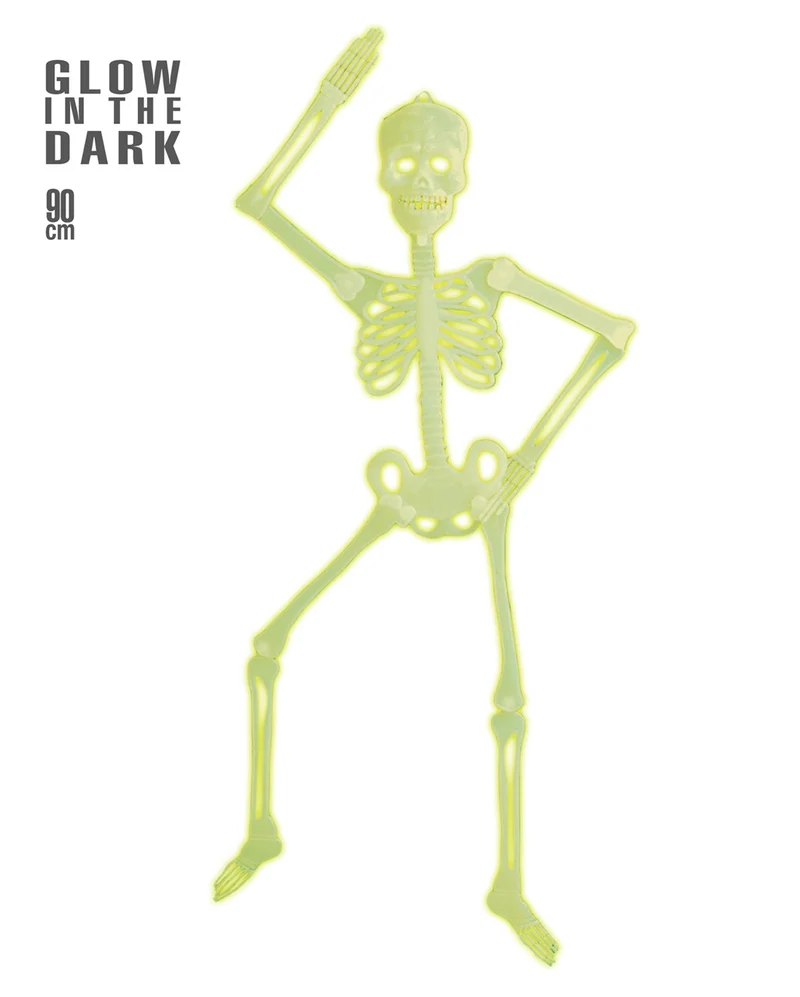 Skelett 90cm UV-Neongelb