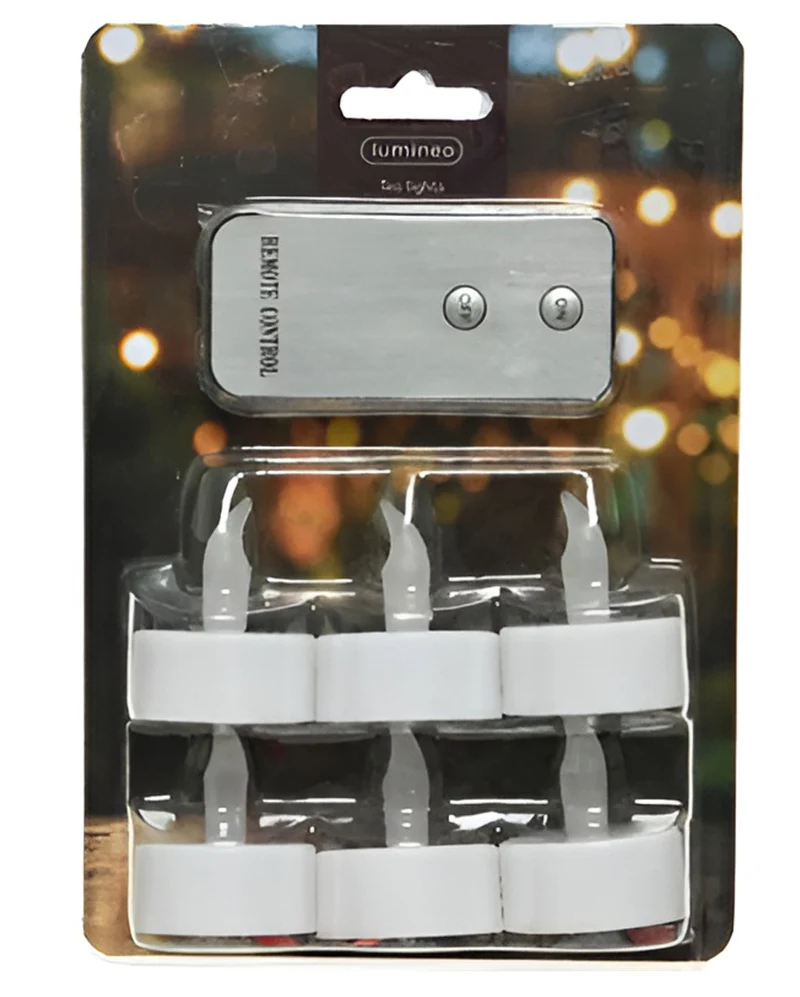6er Set LED Teelichter mit Fernbedienung