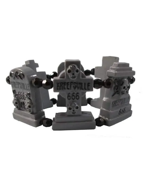 Totenkopf-Grabarmband für Erwachsene, 8 cm