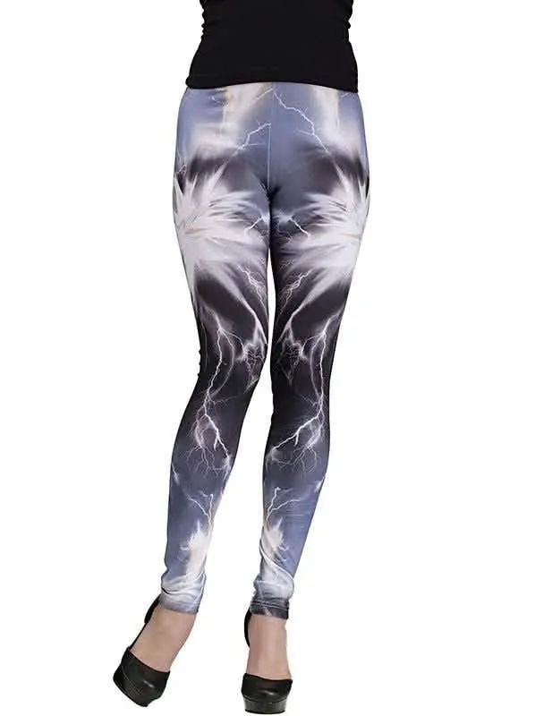 Galaxie-Leggins für Erwachsene grau schwarz