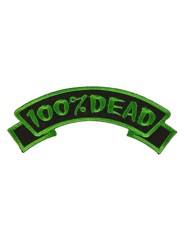 100 % toter grüner und schwarzer Gothic-Patch