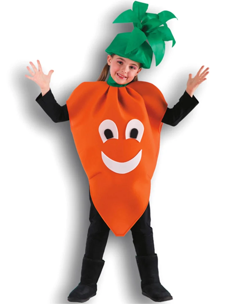 Karotte Kinder-Kostüm orange-grün