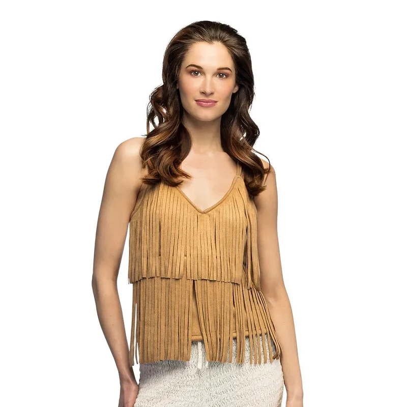 Braunes Frauen Boho Top