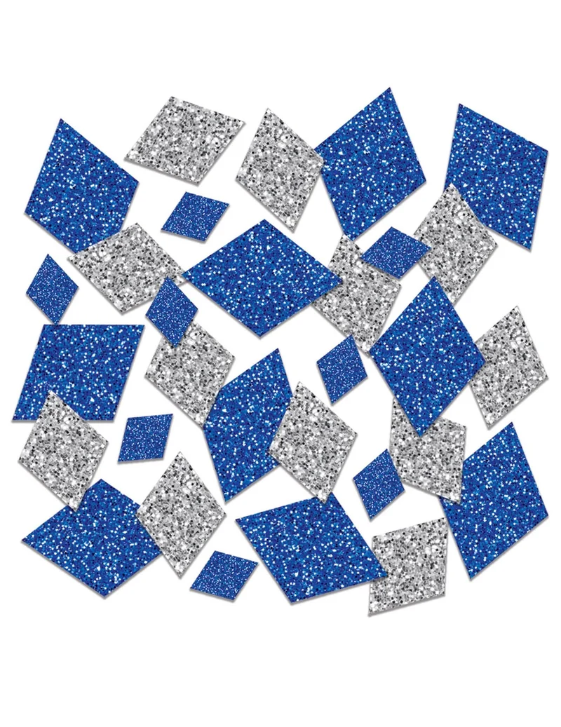 Konfetti Tisch Diamanten Blau Silber Glitzernd 42 g Sortiert