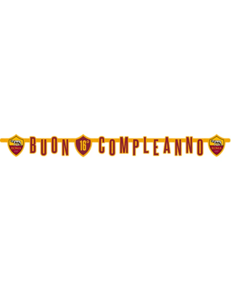 Offizielle Roma™ "buon compleanno" Kartongirlande 2 m 94
