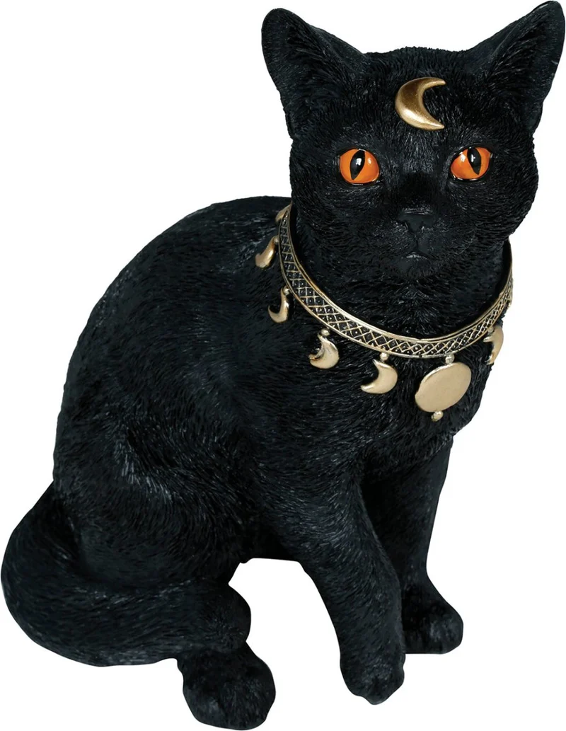 Schwarze Fake Katze 28cm