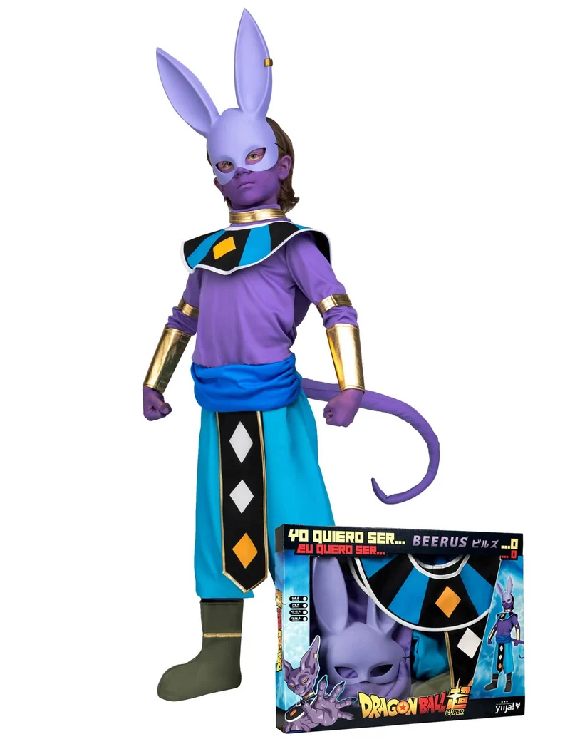 Beerus™ Dragon Ball Lizenzkostüm für Kinder lila-blau-gold