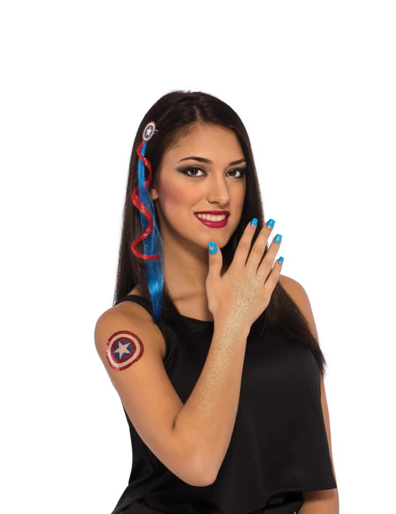 Captain America™ Accessoire-Set blau-rot