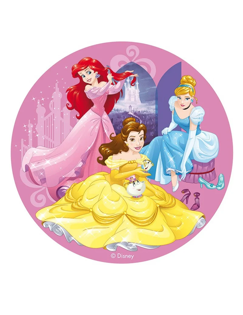 Disney™-Tortenaufleger mit Prinzessinnen-Motiv bunt 20cm