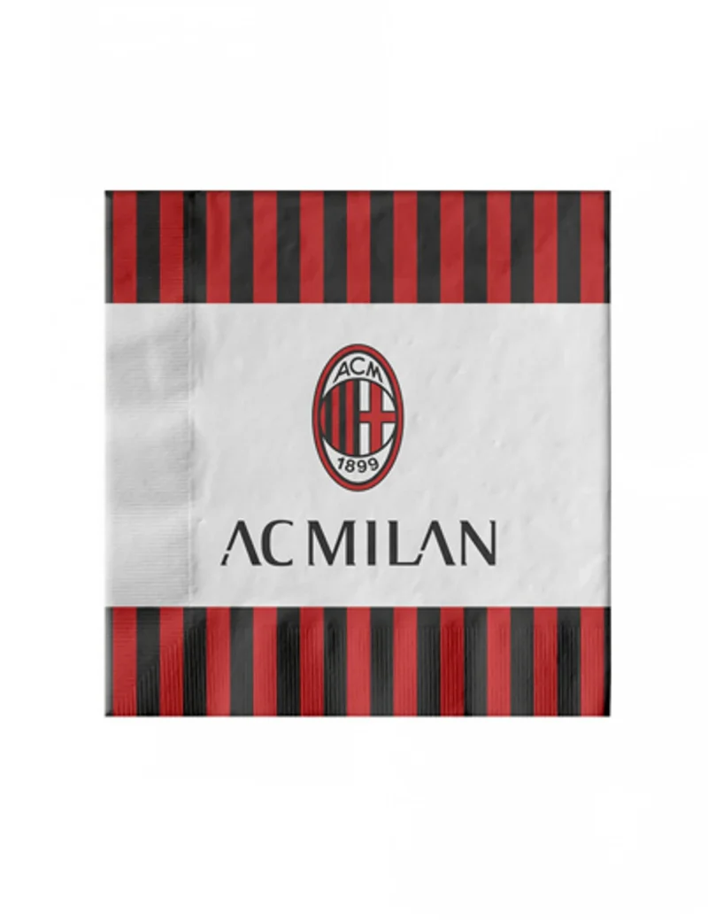 20 AC Milan™ Papierservietten 33 x 33 cm
