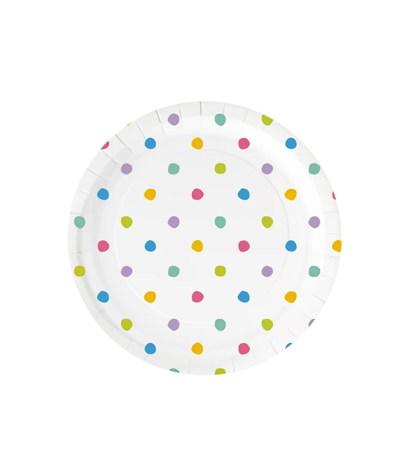 Partyteller Dots 23cm 6Stück