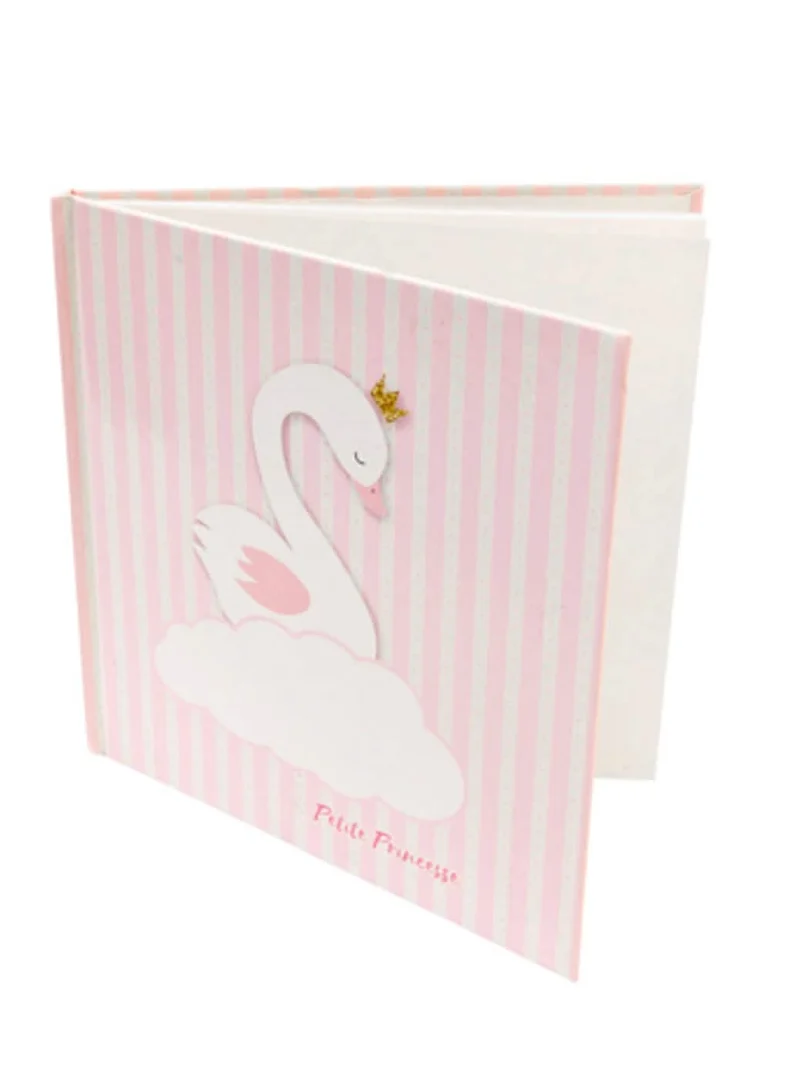 Gästebuch Babyparty rosa Schwan 40 Seiten kleine Prinzessin