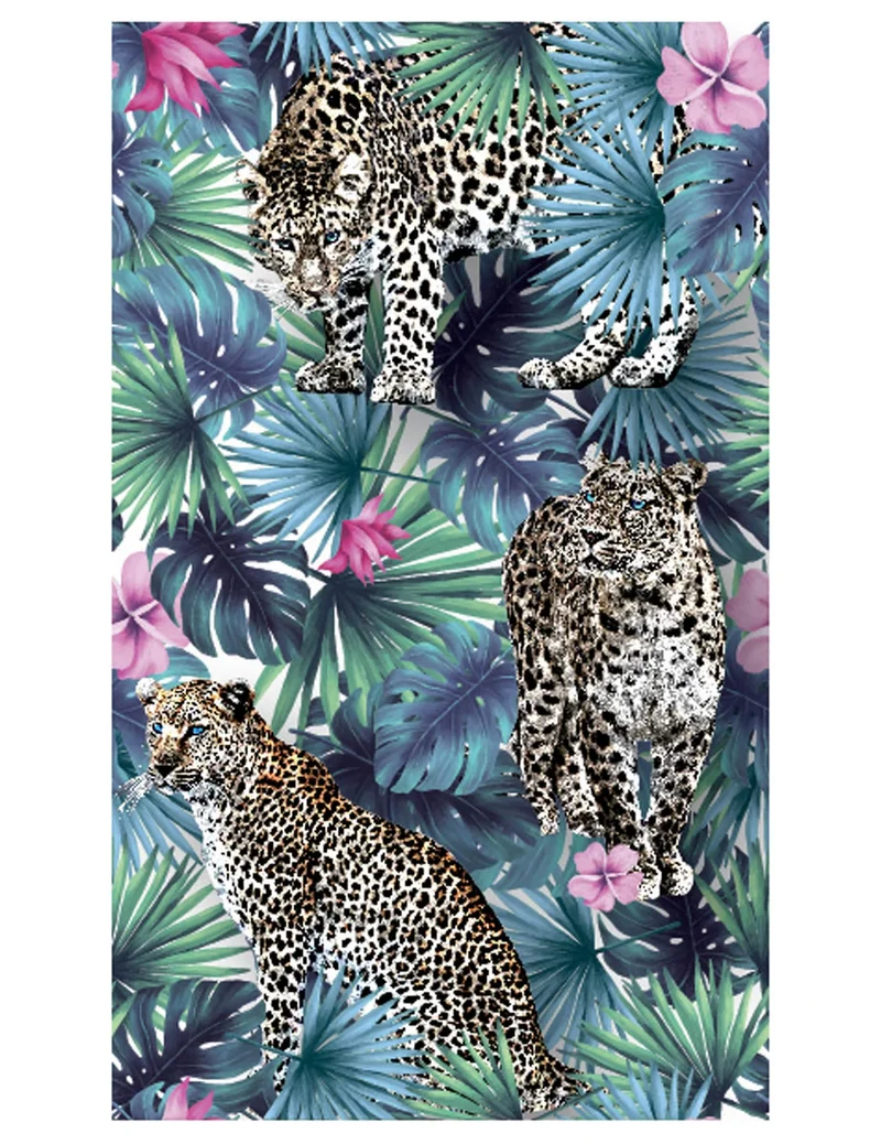 Leopard Dschungel Vlies-Tischläufer 30 cm x 5 m tropisch