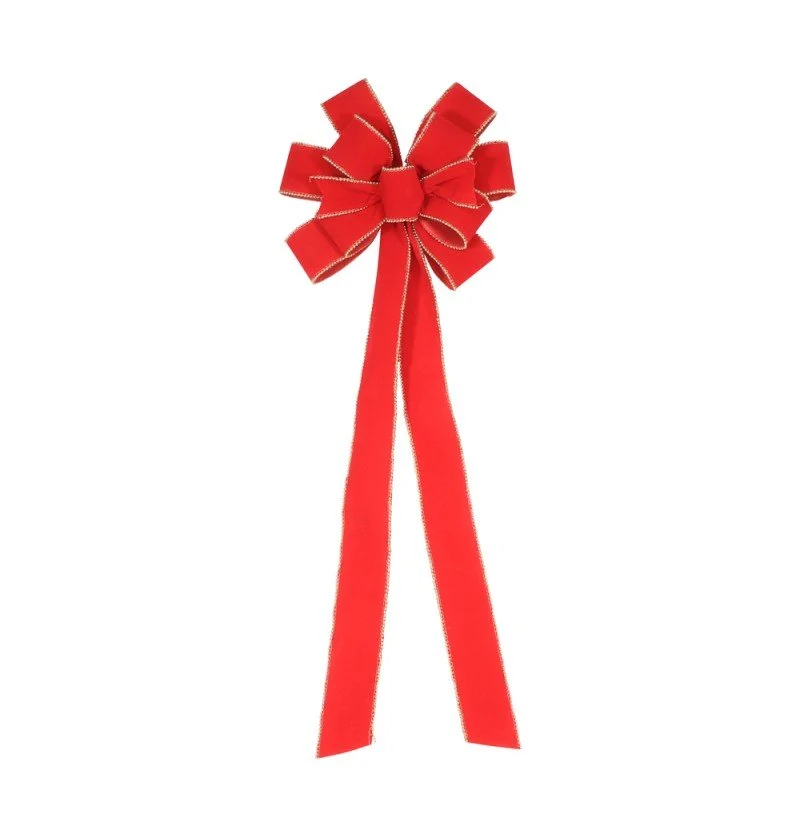 Rot Gold Schleife Samt 78cm