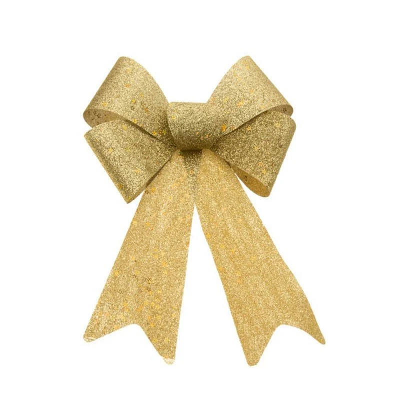 Gold Schleife Glitter 39cm