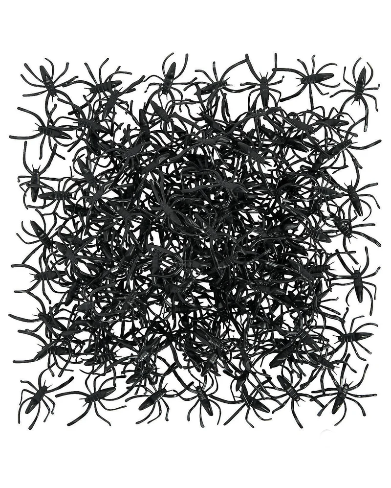 144 Schwarze Halloween Spinnen