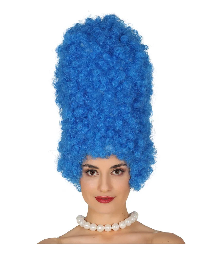 Comic Figur Marge Perücke blau