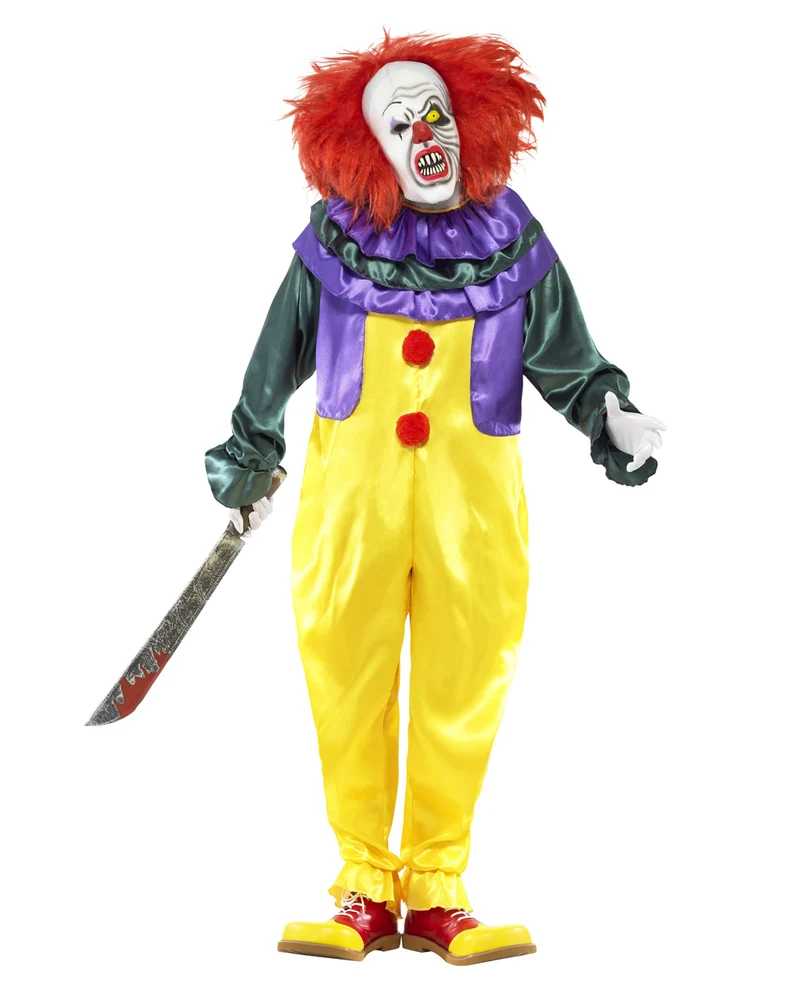 Classic Horror Clown Kostüm mit Maske