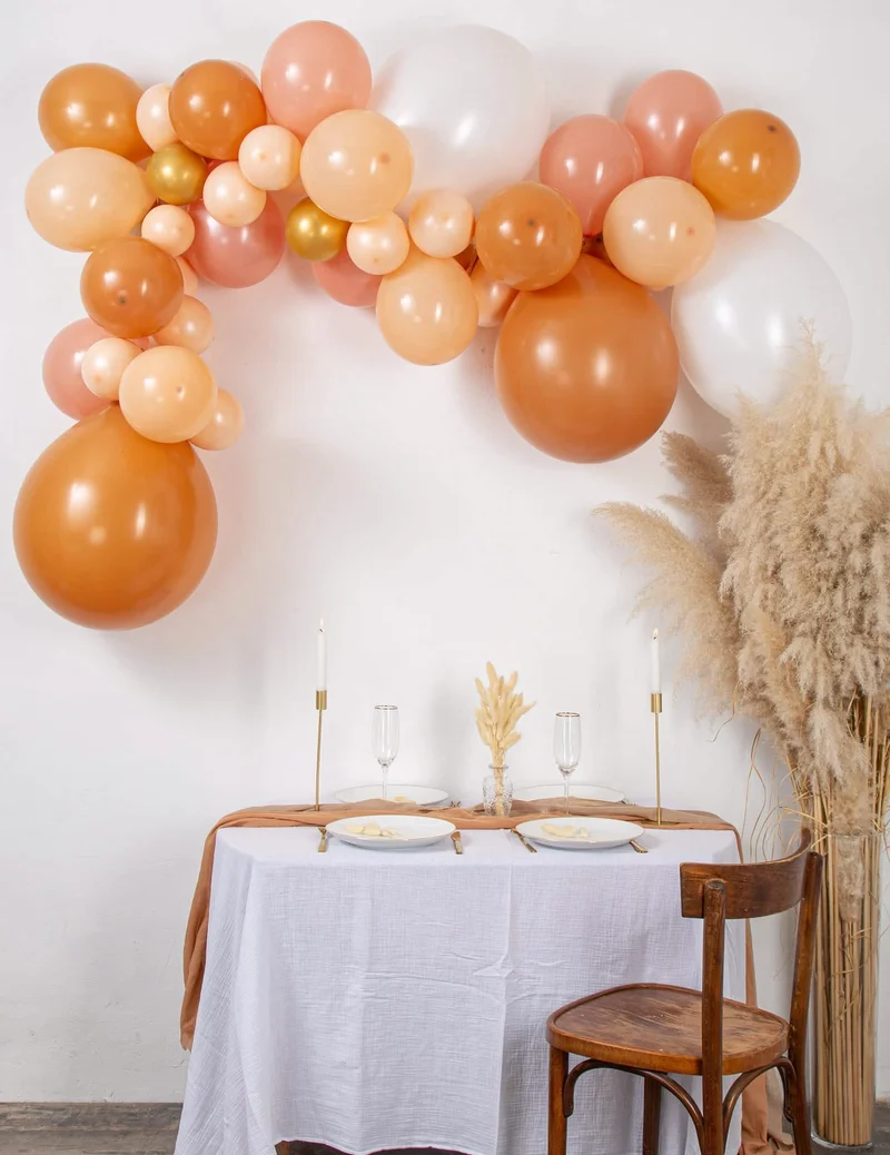 Kit Bogen aus 46 Boho-Ballons für Hochzeit und Geburtstag