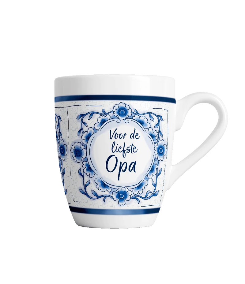 Liebster Opa Becher Delft Blau