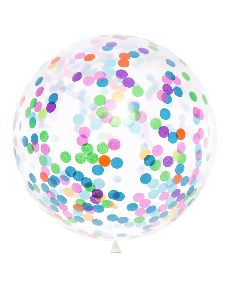 Latexballon maxi Raumdekoration Konfetti transparent 1 m