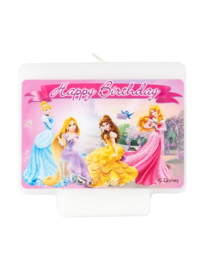 Disney™-Prinzessinnen Geburtstagskerze für Kinder bunt 9x7cm