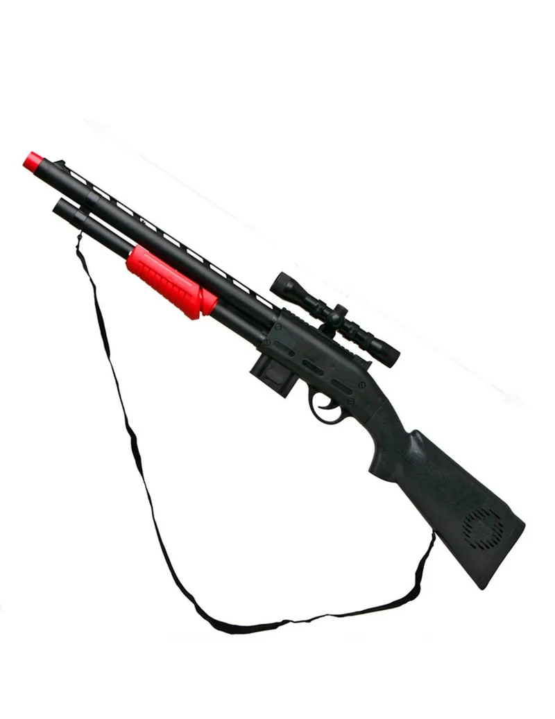 Spielzeug Gewehr schwarz-rot Kunststoff 68 cm
