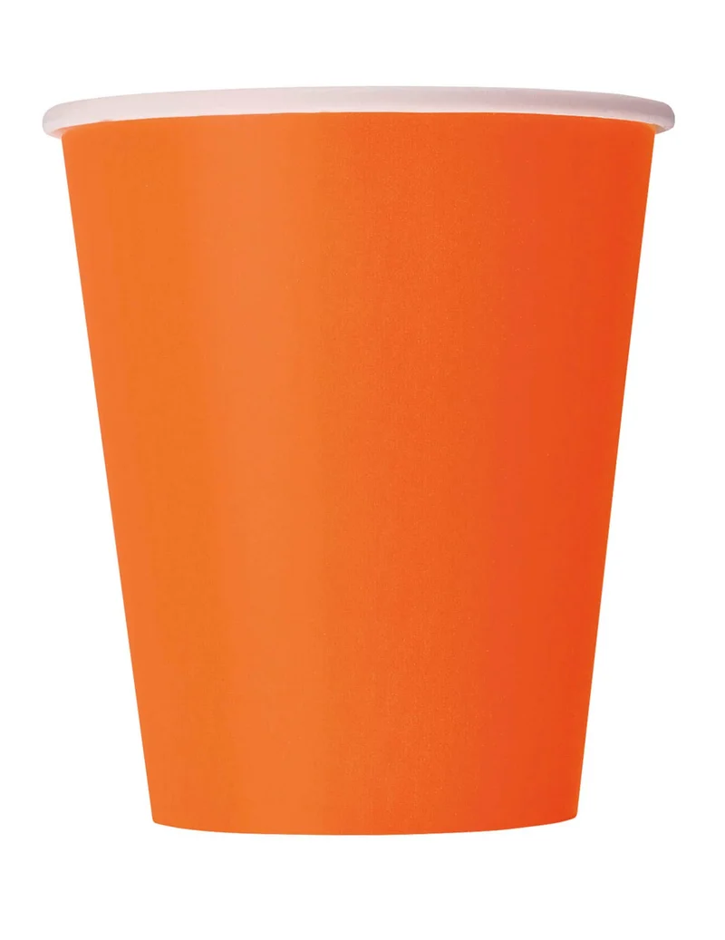 Trinkbecher Tischzubehör Party-Zubehör 14 Stück orange 266 ml