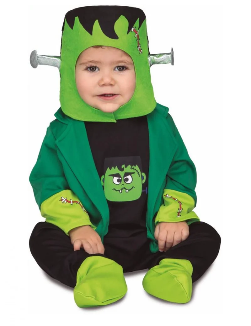 Frankenstein-Kostüm für Babys schwarz-grün