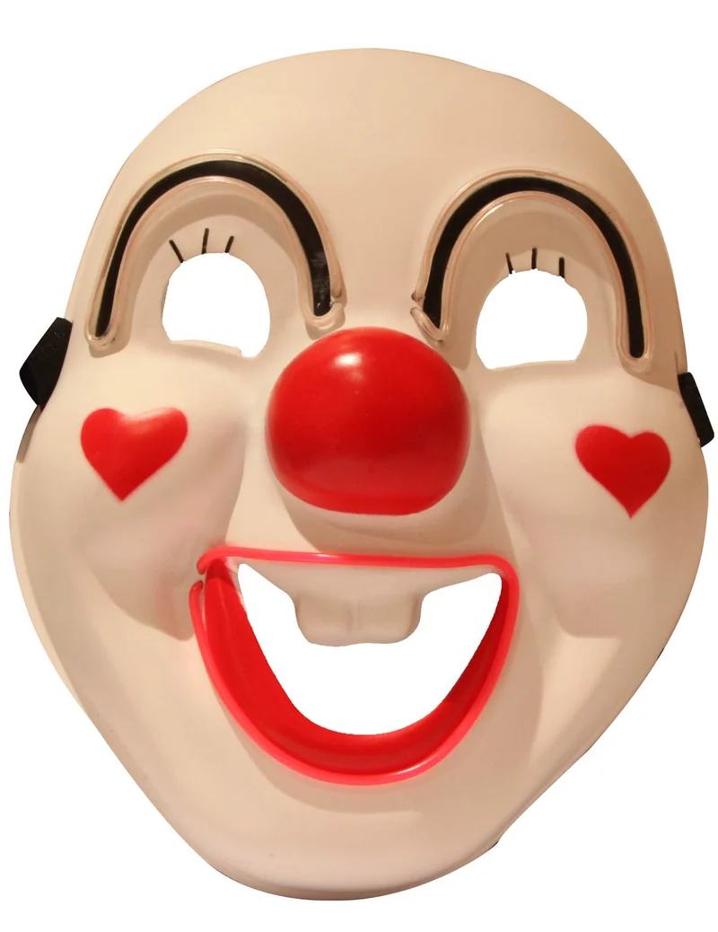 Hochwertige LED-Clownmaske für Erwachsene Halloween bunt
